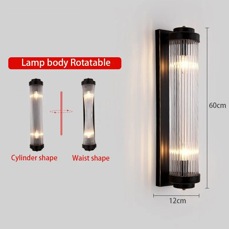 Applique murale Led en cristal post-moderne