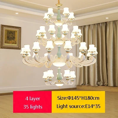 lustre en céramique moderne pour un éclairage élégant intérieur