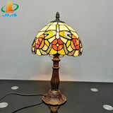 lampe de table style américain en verre teinté pour intérieur décoratif