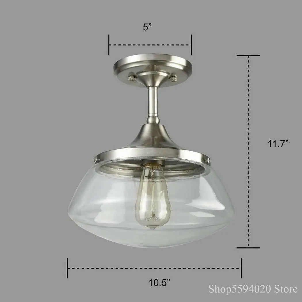 lustre rétro-industriel en cristal clair lumière intérieure