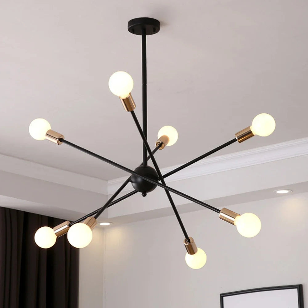 lustre moderne à leds style industriel spoutnik créatif éclairage maison