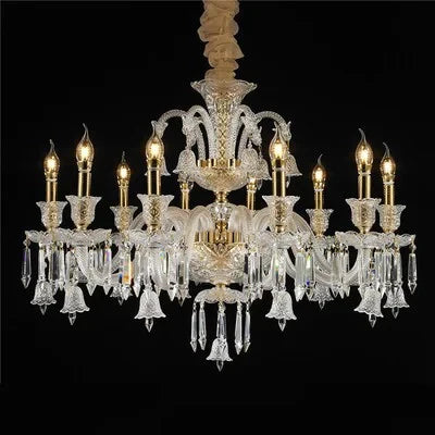 lustre en cristal européen pour décoration moderne et élégante
