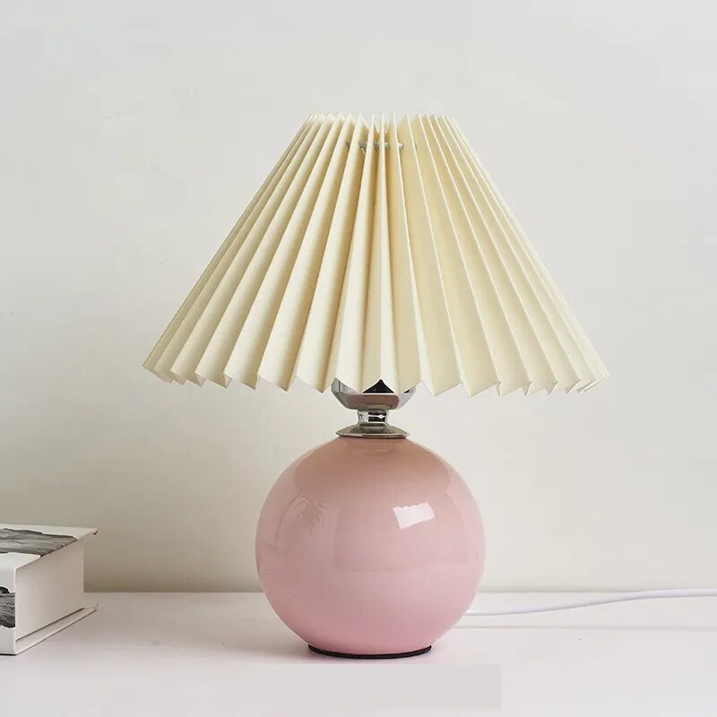 Lampe de table plissée coréenne
