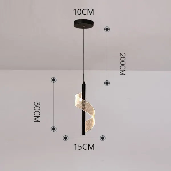 suspension en acrylique design nordique moderne pour restaurant