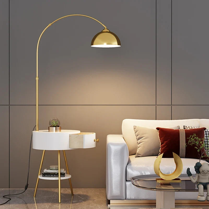 lampadaire haut de gamme avec étagère et livraison gratuite