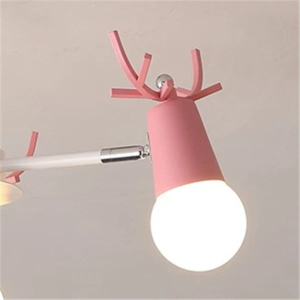 lustre en bois led nordique pour enfants style macaron
