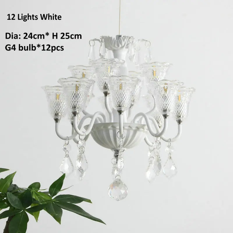 mini suspension créatives avec abat-jour en verre et cristal