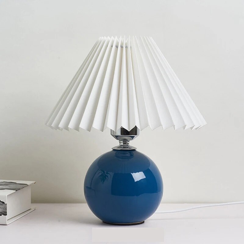 Lampe de table plissée coréenne