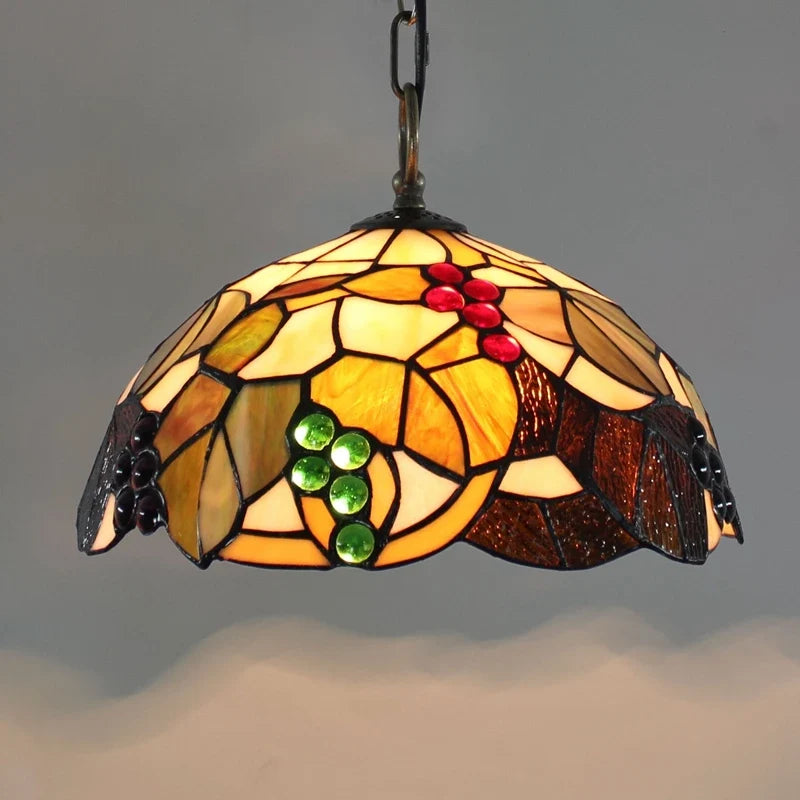 Bohême rétro européen coloré Tiffany verre lustre lustre Bar Restaurant créatif Rural porche méditerranéen lustre