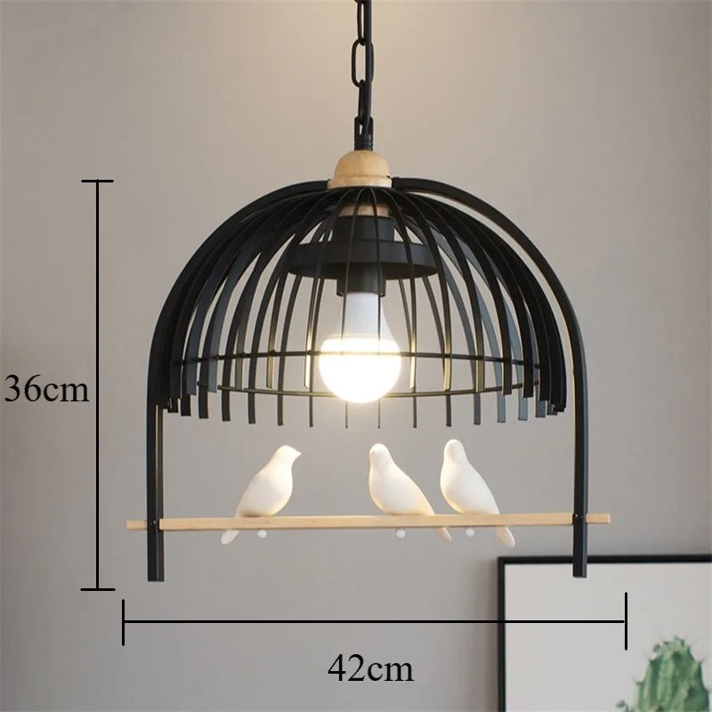 suspension moderne en fer pour oiseaux et décoration intérieure