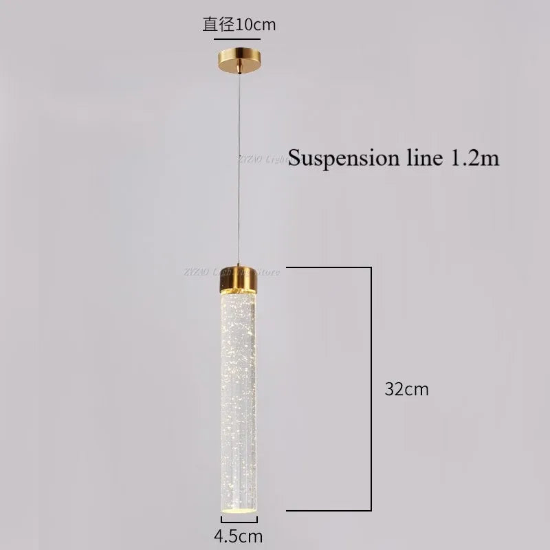 suspension moderne en cristal à bulles pour bars et cafés