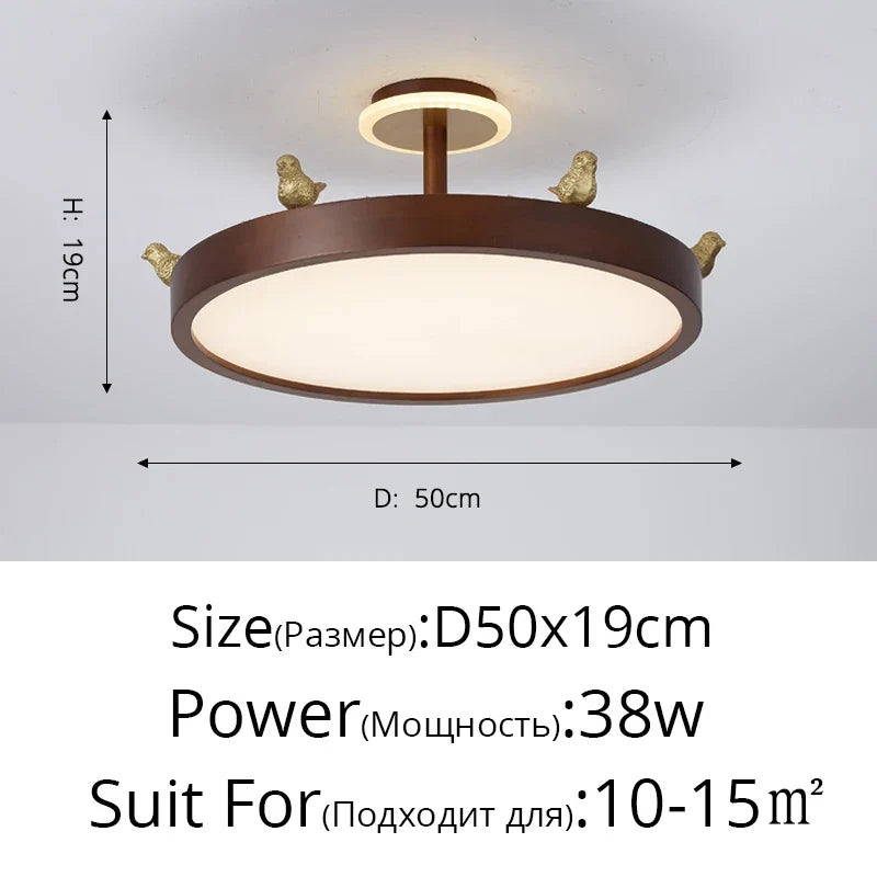 lustre nordique créatif couronne oiseau pour chambre enfants