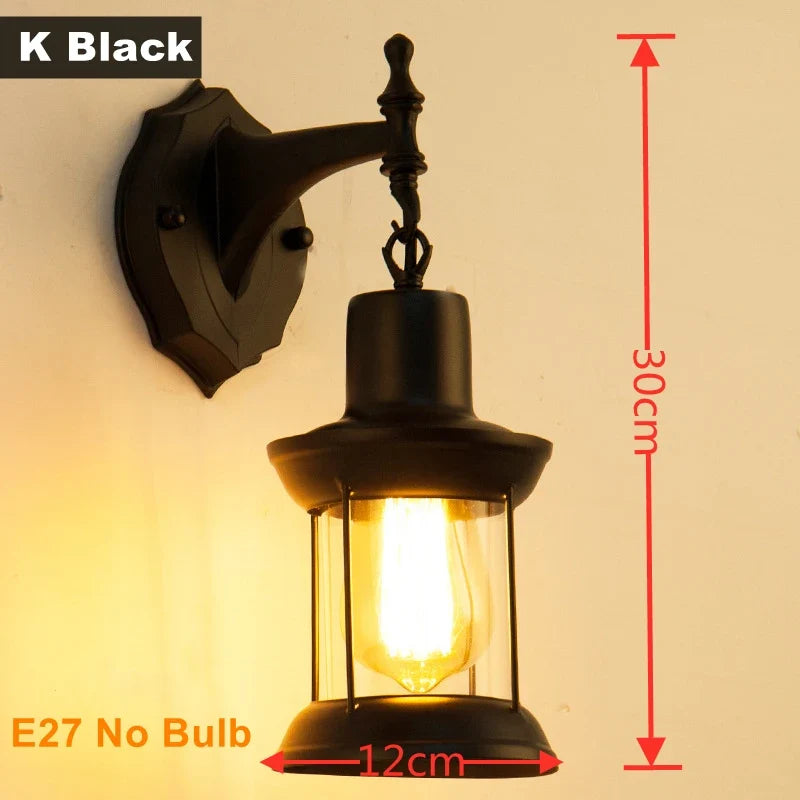 applique murale led rustique en fer vintage pour intérieur et extérieur