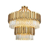 lustre moderne en cristal avec grande suspension à led