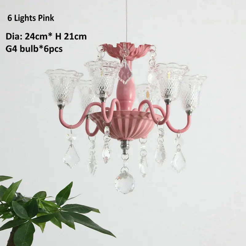 mini suspension créatives avec abat-jour en verre et cristal