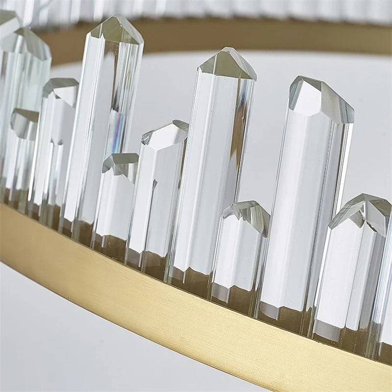 suspension en cristal moderne pour décoration intérieure élégante