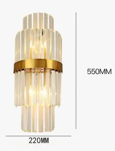 applique murale moderne led en cristal design élégant pour intérieur