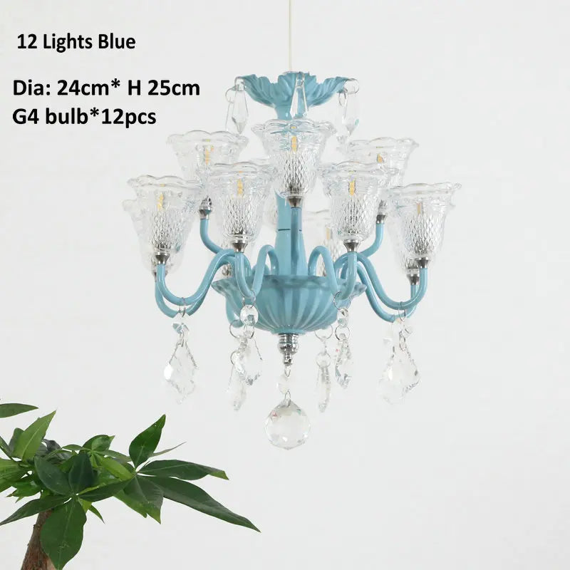 mini suspension créatives avec abat-jour en verre et cristal