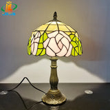 lampe de table style tiffany en forme de rose pour décoration intérieure