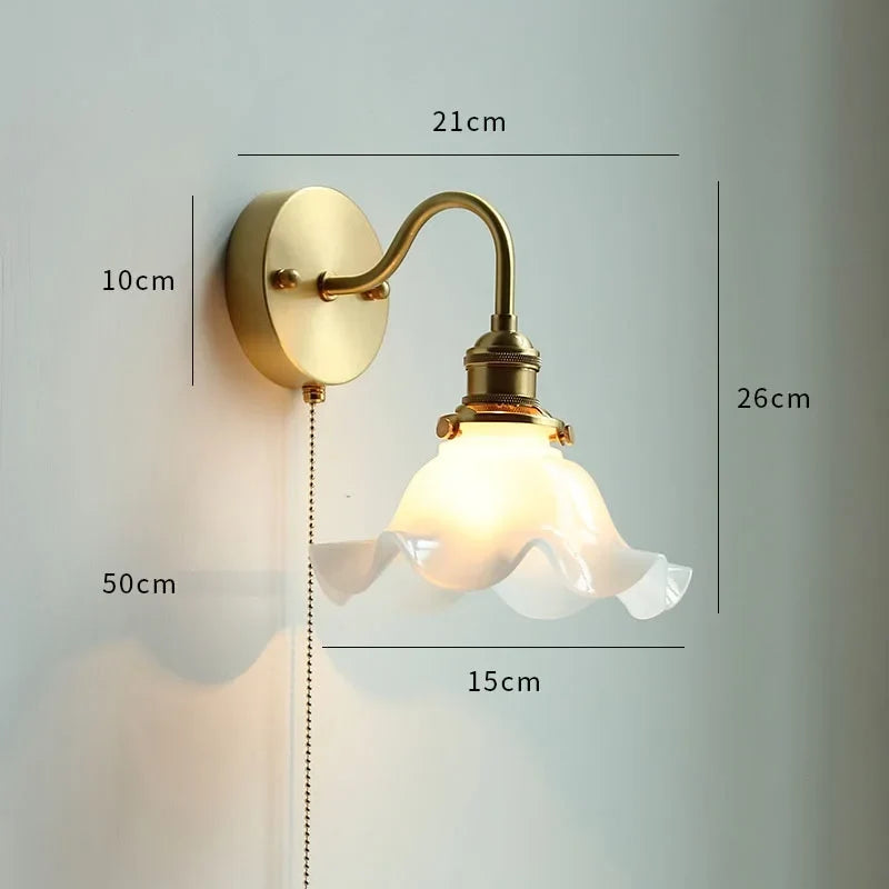 Applique murale LED cuivre moderne nordique