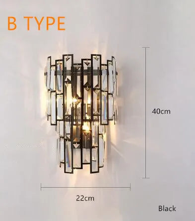 applique murale en cristal pour décor créatif rétro et moderne