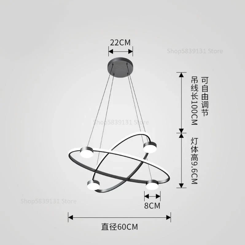 suspension led post-modernes en acrylique design nordique