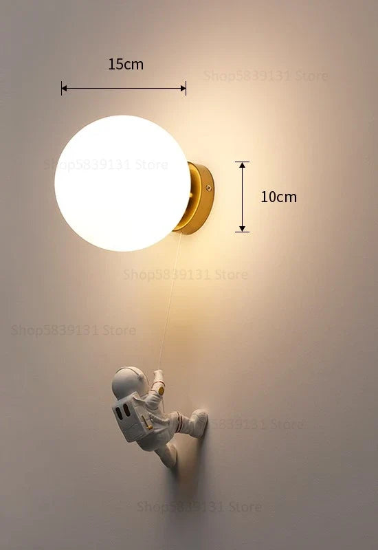 applique murale astronaute moderne pour chevet d'enfant décoration étoile lune