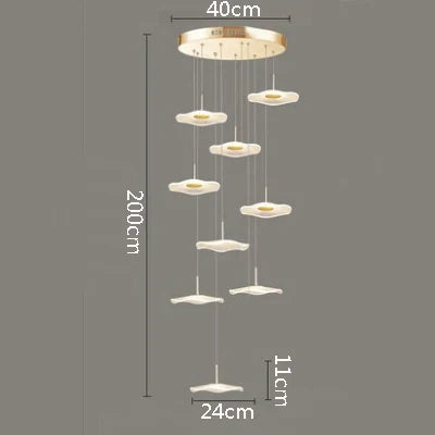 suspension moderne en acrylique pour décoration intérieure élégante
