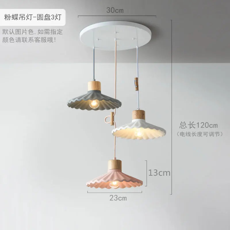 suspension moderne simple led en ciment nordique