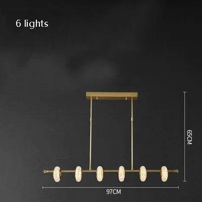 lustre de luxe en cuivre design minimaliste pour éclairage créatif