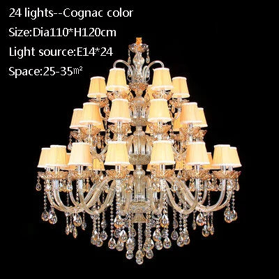 lustre moderne en chrome en cristal pour éclairage de luxe