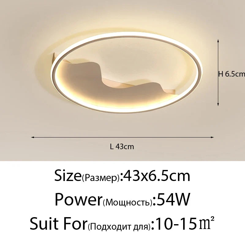 plafonnier en aluminium rond pour luminaires décoratifs d'intérieur