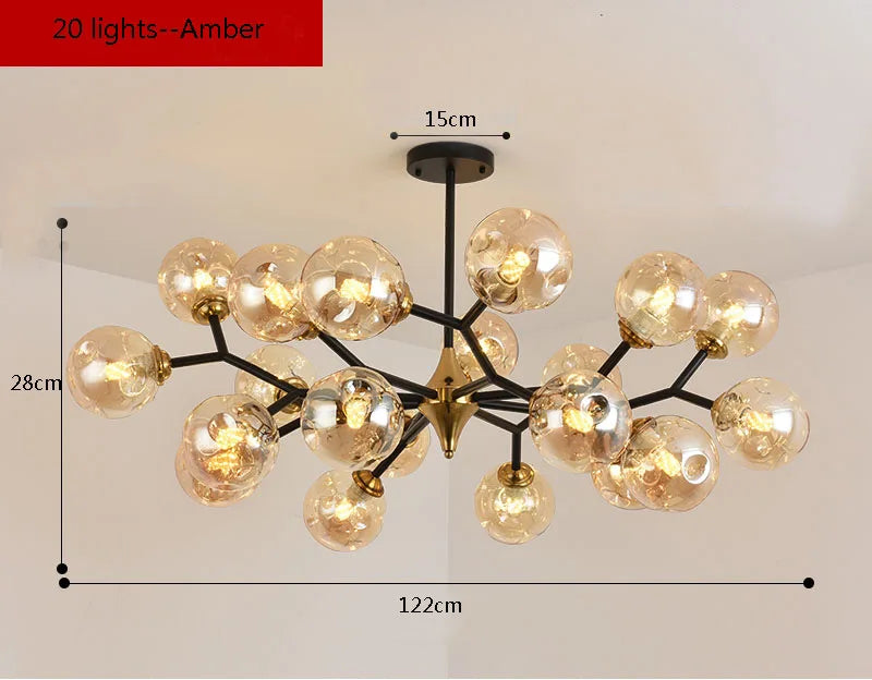 lustre nordique de luxe design simple pour décoration intérieure