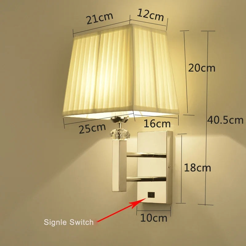 applique murale led moderne en acier inoxydable pour décoration intérieure