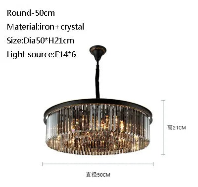 lustre moderne en cristal pour restaurant et bar élégant