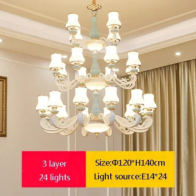 lustre en céramique moderne pour un éclairage élégant intérieur