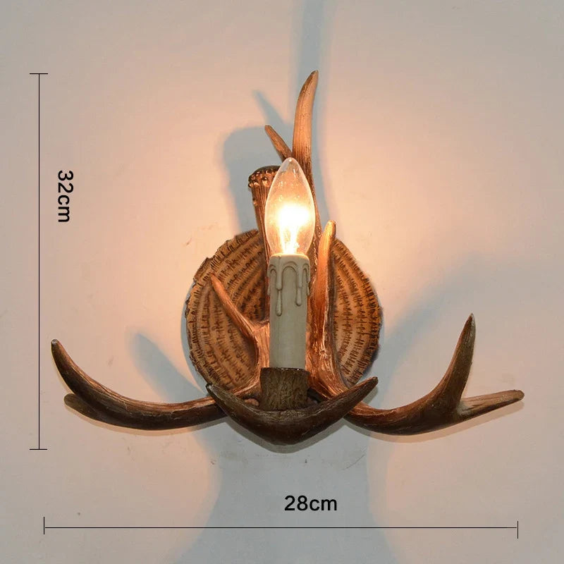 applique murale led en forme de bois de cerf en résine décorative
