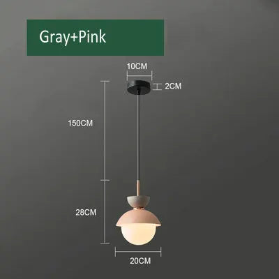 suspension créative avec abat-jour en verre et long câble
