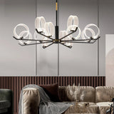 lustre industriel acrylique led pour éclairage intérieur décoratif