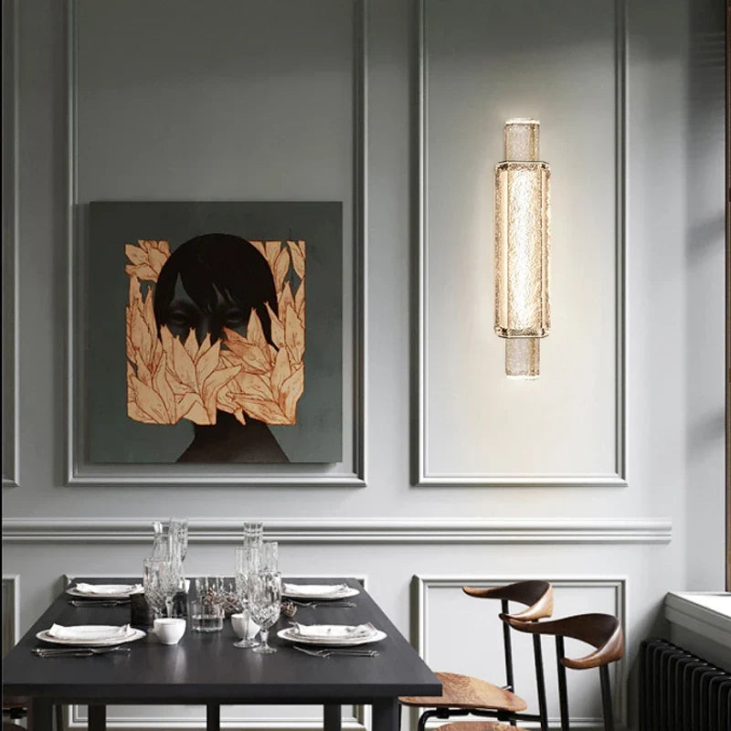 applique murale en cristal à led pour décoration intérieure lumineuse