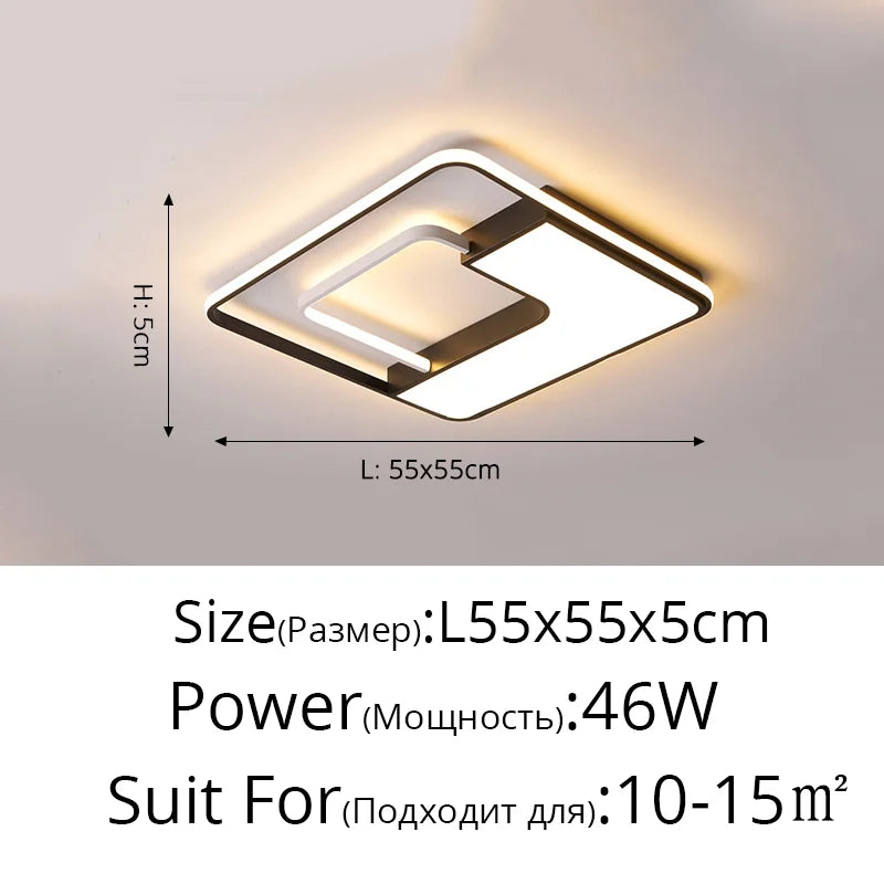 plafonnier led art déco géométrique luxe pour éclairage intérieur