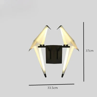 lampe postmoderne en fer acrylique pour amoureux des oiseaux