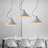 lustre rétro loft design en béton pour restaurant et salon led