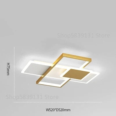 plafonnier à cadre carré moderne avec lumières led