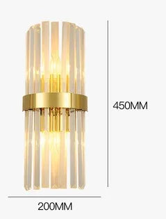 applique murale moderne led en cristal design élégant pour intérieur