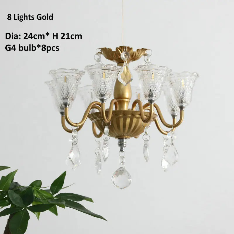 mini suspension créatives avec abat-jour en verre et cristal