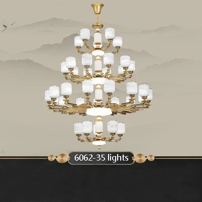 lustre chinois grande taille pour décoration d'intérieur élégant