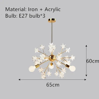 lustres modernes en cristal pour décoration romantique intérieure