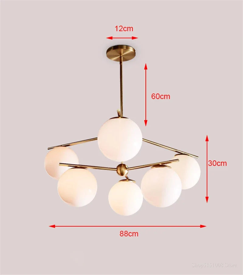 lustre moderne led nordique pour cuisine et restaurant