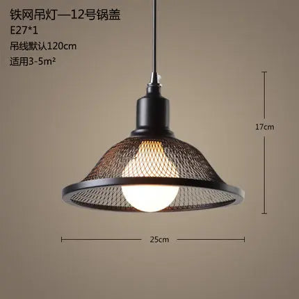 lustre cage à oiseaux style loft rétro en fer créatif minimaliste